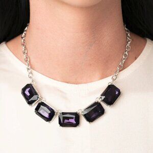 Paparazzi Jewelry Accessories - Deep Freeze Diva - Purple Necklace - Vintage